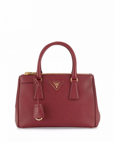 Prada Galleria AAA Quality Red Leather Tote Bags Gold Plated Hardware Best Price On Sale