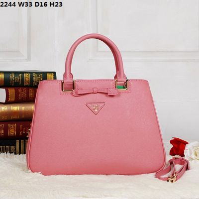 New Prada Galleria Dark Pink Top Quality Genuine Leather Tote Bags Gold Hardware Online Sale