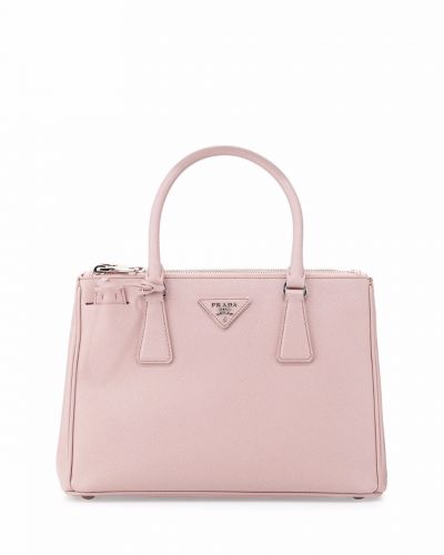 2020 New Prada Galleria Pink Leather Tote bag Flat Silver Zipper Best Price For Lively Ladies 1BA863_NZV_F0770_V_OOO 