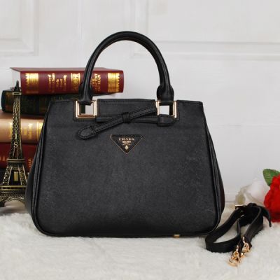 Prada Galleria Tote Bags Black Top Quality Genuine Leather top quality genuine Hot Selling